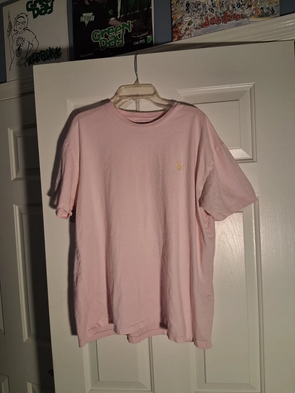 Polo by Ralph Lauren Light Pink Crew Neck T‑Shirt with Yellow Pony